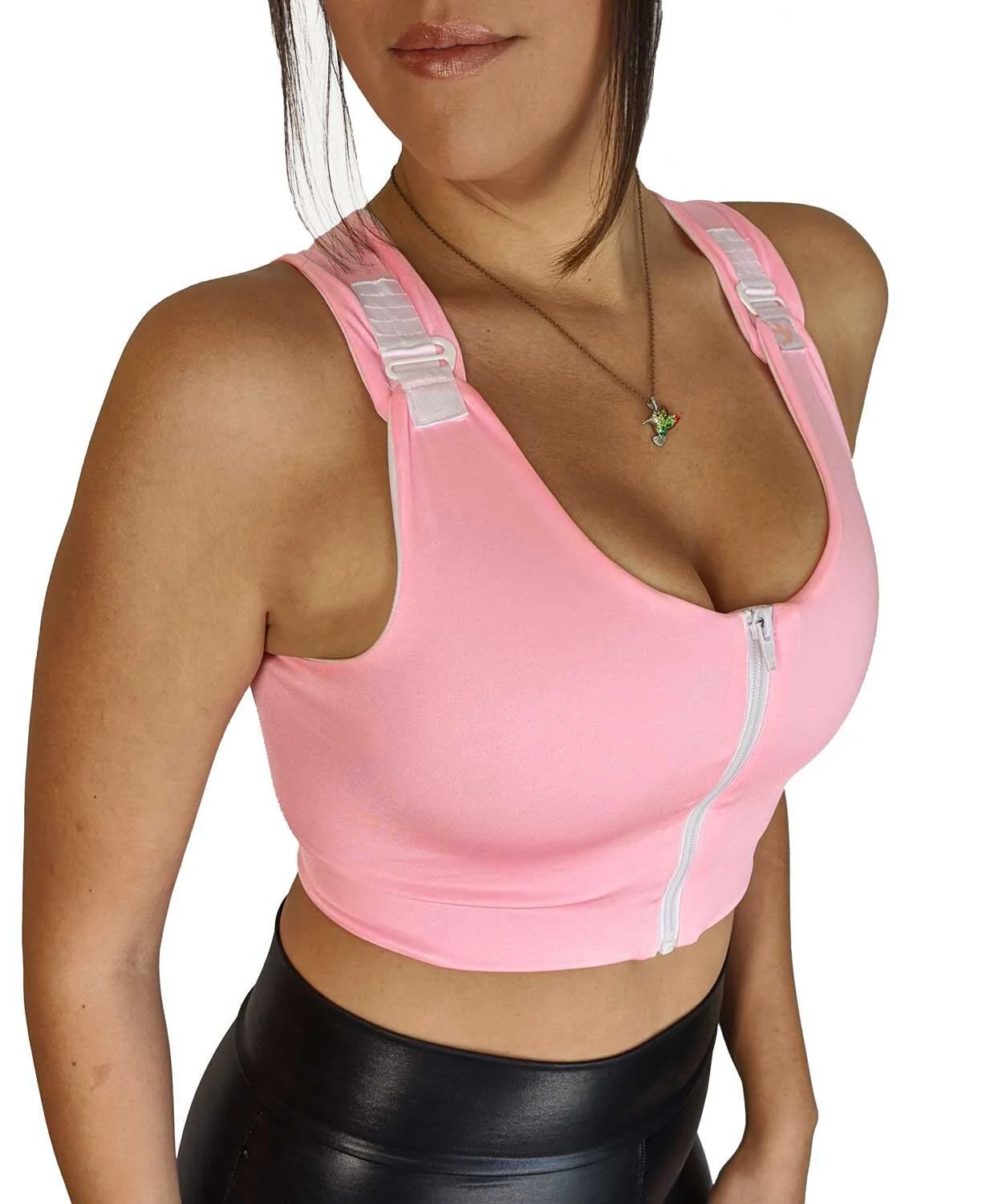 Brilliant Pink Dragonfly Post Surgical Compression Bra